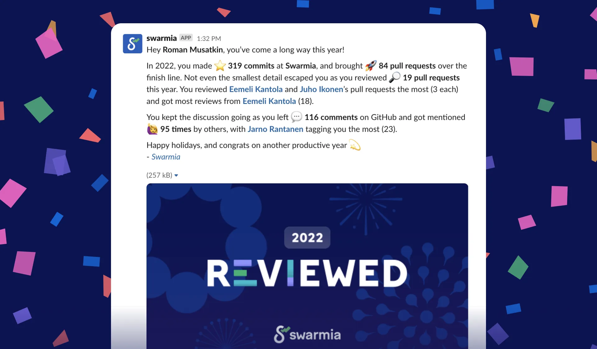 2022 in review ping on Slack 2022 in review ping on Slack