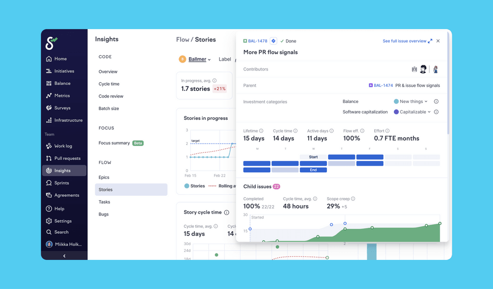 Catch early signs of interruptions to flow with flow insights